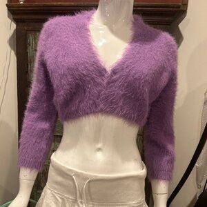 Vero Moda Fuzzy Purple Cardigan